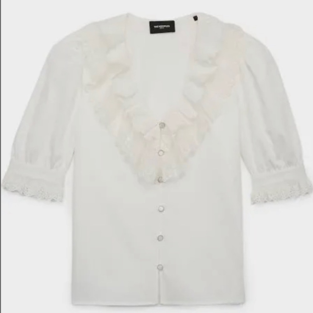 The Kooples white lace vintage blouse